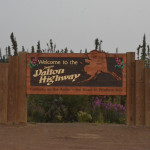 The start of the Dalton Highway is marked by this sign, this is where the road turns from a paved country road into the gravel "haul road" headed over 400 miles north to Prudhoe Bay.