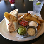 Grilled Halibut wrap at Firetap grill. Recommended by the guys at the oil change place nearby.