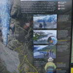 The viewpoint and trails are accurate, but the glacier has receded such that the toe is at the viewpoint now. 