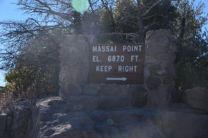 At the top of Bonita Canyon Drive, Massai Point.